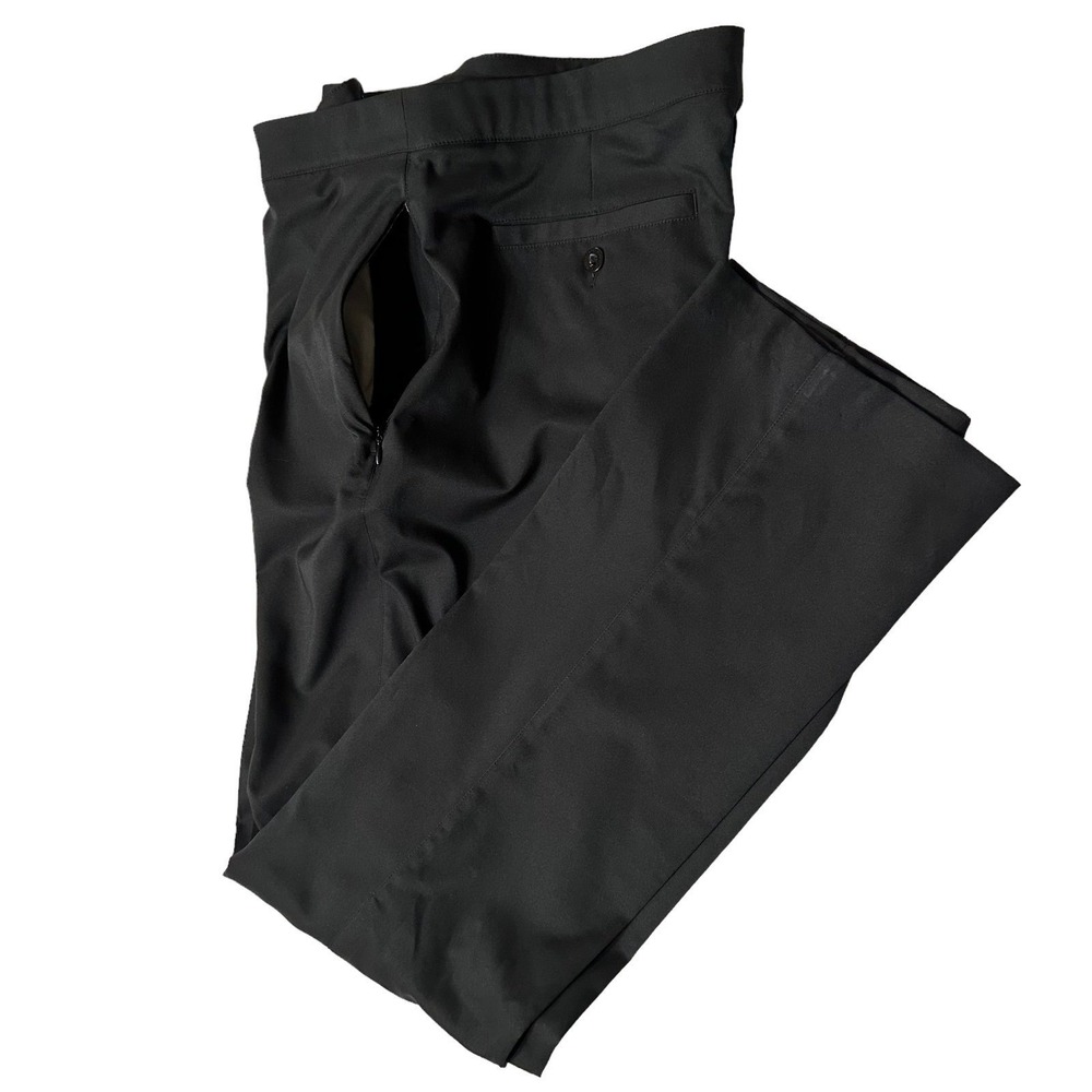 Maggie Lane Trousers Size 10‎ Black Straight Leg Side Zip Pockets Professional